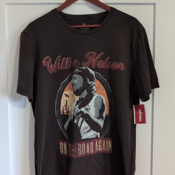 Willie Nelson On The Road Again Wrangler Tshirt Men's Medium - Picture 1 of 6